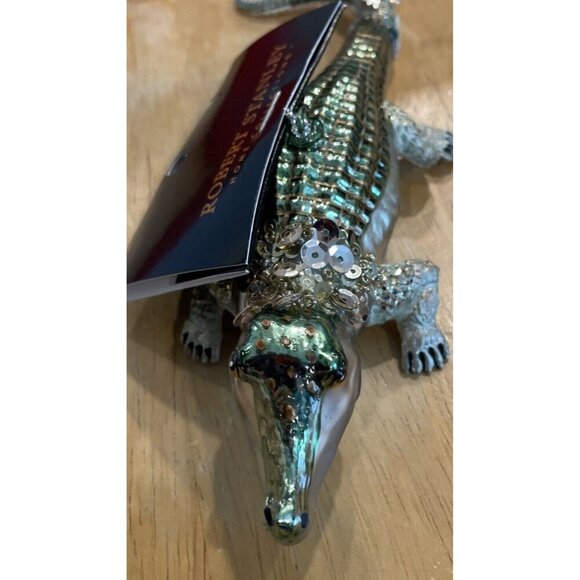 Robert Stanley Christmas Holiday Tree Ornament Alligator Crocodile‎ NEW Sparkly - Picture 2 of 3